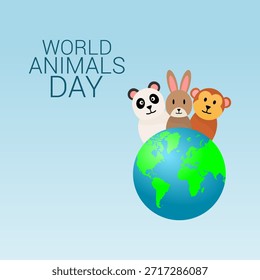 gráfico vetorial do Dia Mundial dos Animais ideal para a celebração do Dia Mundial dos Animais