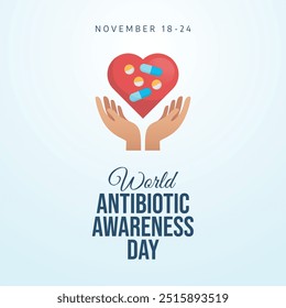 vector graphic of World Antibiotic Awareness Week ideal for World Antibiotic Awareness Week celebration.