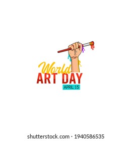 gráfico vectorial del día del arte mundial bueno para la celebración del Día del Arte Mundial. diseño plano. diseño de volante.ilustración plana.