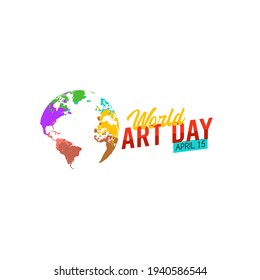 gráfico vectorial del día del arte mundial bueno para la celebración del Día del Arte Mundial. diseño plano. diseño de volante.ilustración plana.