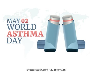 vector graphic of world asthma day good for world asthma day celebration. flat design. flyer design.flat illustration.	