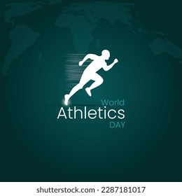 vector graphic of world athletics day good for world athletics day celebration. Man fast running concept. world athletics day creative.