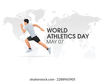 vector graphic of world athletics day good for world athletics day celebration. flat design. flyer design.flat illustration.