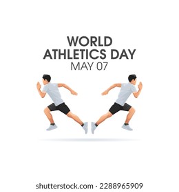vector graphic of world athletics day good for world athletics day celebration. flat design. flyer design.flat illustration.