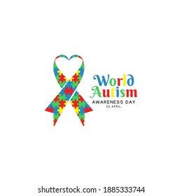 vector graphic of world autism awareness day good for world autism awareness day celebration. flat design. flyer design.flat illustration.