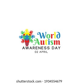 vector graphic of world autism awareness day good for world autism awareness day celebration. flat design. flyer design.flat illustration.