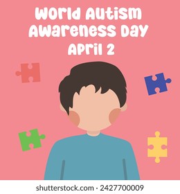 vector graphic of World Autism Awareness Day ideal for World Autism Awareness Day celebration.