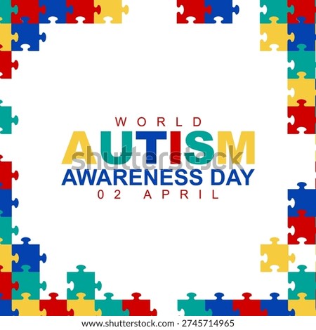 Vector graphic of World Autism Awareness Day ideal for World Autism Awareness Day celebration.
