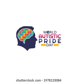 vector graphic of world autistic pride day good for world autistic pride day celebration. flat design. flyer design.flat illustration.	