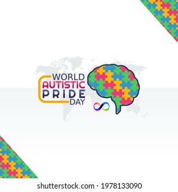 vector graphic of world autistic pride day good for world autistic pride day celebration. flat design. flyer design.flat illustration.	