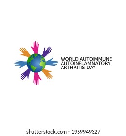 vector graphic of World Autoimmune Autoinflammatory Arthritis Day. flat design. flyer design.flat illustration.