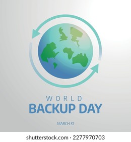 gráfico vectorial del día mundial de backup bueno para la celebración del día mundial de backup. diseño plano. diseño de volante.ilustración plana.