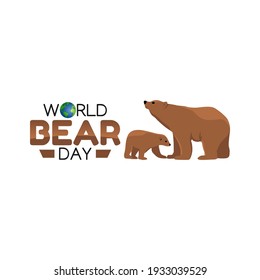 vector graphic of world bear day good for world bear day celebration. flat design. flyer design.flat illustration.