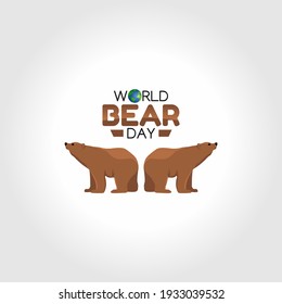 vector graphic of world bear day good for world bear day celebration. flat design. flyer design.flat illustration.
