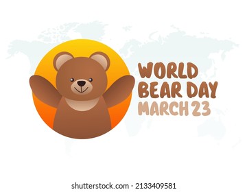 vector graphic of world bear day good for world bear day celebration. flat design. flyer design.flat illustration.