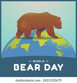 vector graphic of World Bear Day ideal for World Bear Day celebration.