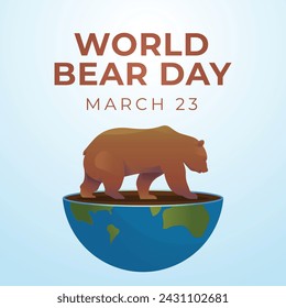vector graphic of World Bear Day ideal for World Bear Day celebration.