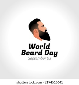 vector graphic of world beard day good for world beard day celebration. flat design. flyer design.flat illustration.