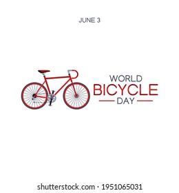 vector graphic of world bicycle day good for world bicycle day celebration. flat design. flyer design.flat illustration.