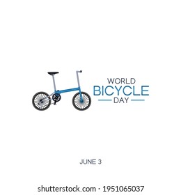 vector graphic of world bicycle day good for world bicycle day celebration. flat design. flyer design.flat illustration.