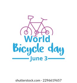 Gráfica vectorial del Día Mundial de la Bicicleta, bueno para la celebración del Día Mundial de la Bicicleta