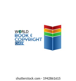 vector graphic of world book and copyright day good for world book and copyright day celebration. flat design. flyer design.flat illustration.