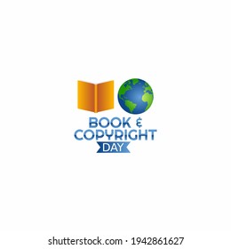 gráfico vectorial del libro mundial y el día de los derechos de autor bueno para la celebración del día mundial del libro y los derechos de autor. diseño plano. diseño de volante.ilustración plana.
