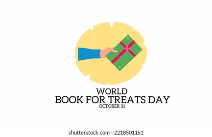 Vector graphic of world books for treats day for world  books for treats day celebration. flat design. Line art design. flyer design. flat illustration. Banner design. October 31