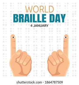 gráfico vectorial del día de braille mundial bueno para la celebración del día de braille mundial. diseño plano. diseño de volante.ilustración plana.