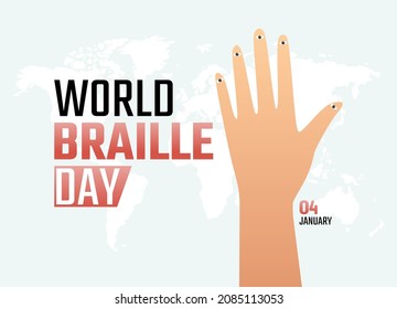 vector graphic of world braille day good for world braille day celebration. flat design. flyer design.flat illustration.