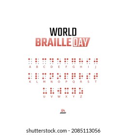 vector graphic of world braille day good for world braille day celebration. flat design. flyer design.flat illustration.
