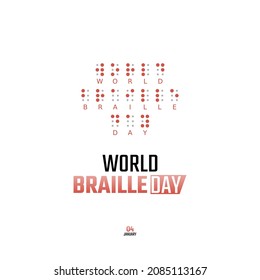 Vektorgrafik der Welt Braille Tag gut für die Welt Braille-Tag Feier. flaches Design. flyer design.flache Illustration.