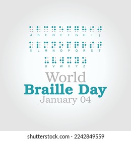 Vektorgrafik der Welt Braille Tag gut für die Welt Braille-Tag Feier. flaches Design. flyer design.flache Illustration.