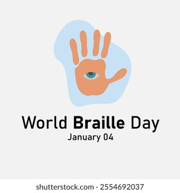 vector graphic of World Braille Day good for national World Braille Day celebration. flat design. flyer design.flat illustration.