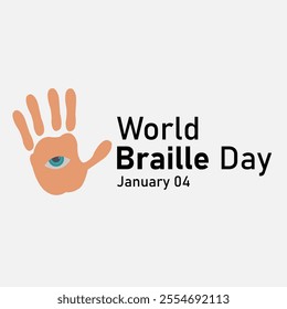 vector graphic of World Braille Day good for national World Braille Day celebration. flat design. flyer design.flat illustration.