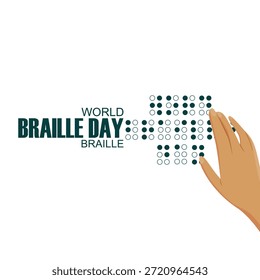 Vector gráfico del Día Mundial del Braille ideal para la celebración del Día Mundial del Braille