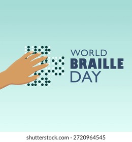 Vector gráfico del Día Mundial del Braille ideal para la celebración del Día Mundial del Braille