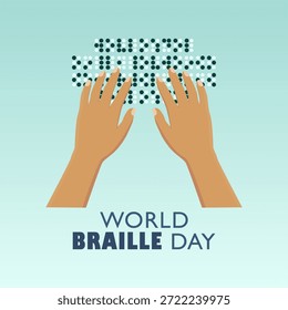 Vektorgrafik des Welt-Braille-Tages zur Feier des Welt-Braille-Tages.