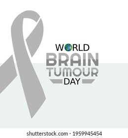 vector graphic of world brain tumor day good for world brain tumor day celebration. flat design. flyer design.flat illustration.