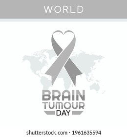 vector graphic of world brain tumor day good for world brain tumor day celebration. flat design. flyer design.flat illustration.	