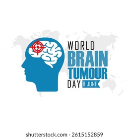 Vector graphic of World Brain Tumour Day for World Brain Tumour Day celebration.