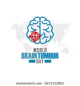 Vector graphic of World Brain Tumour Day for World Brain Tumour Day celebration.