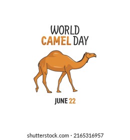 vector graphic of world camel day good for world camel day celebration. flat design. flyer design.flat illustration.