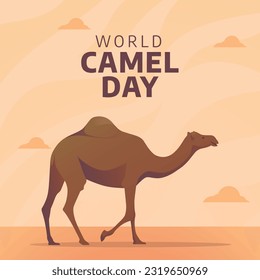 vector graphic of World Camel Day good for World Camel Day celebration. flat design. flyer design.flat illustration.