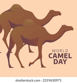 vector graphic of World Camel Day good for World Camel Day celebration. flat design. flyer design.flat illustration.