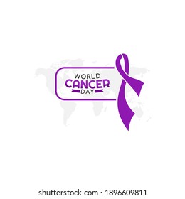 vector graphic of world cancer day good for world cancer day celebration. flat design. flyer design.flat illustration.