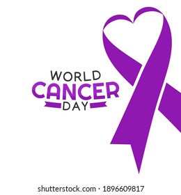 vector graphic of world cancer day good for world cancer day celebration. flat design. flyer design.flat illustration.