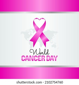 vector graphic of world cancer day good for world cancer day celebration. flat design. flyer design.flat illustration.