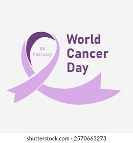 vector graphic of World Cancer Day good for national World Cancer Day celebration. flat design. flyer design.flat illustration.