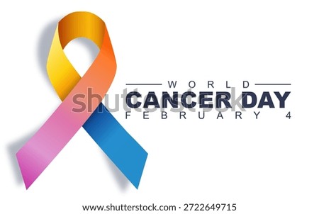 Vector graphic of World Cancer Day ideal for World Cancer Day celebration.
